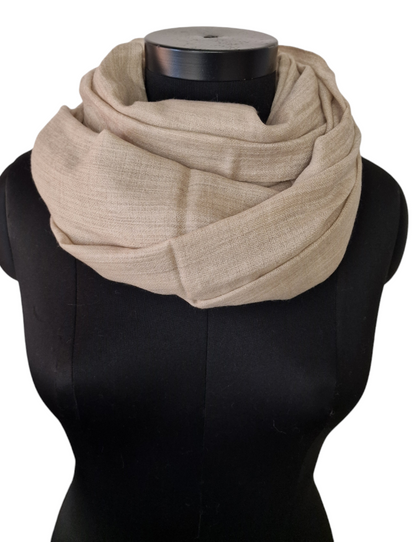 Stort naturfarget pashmina sjal (5)