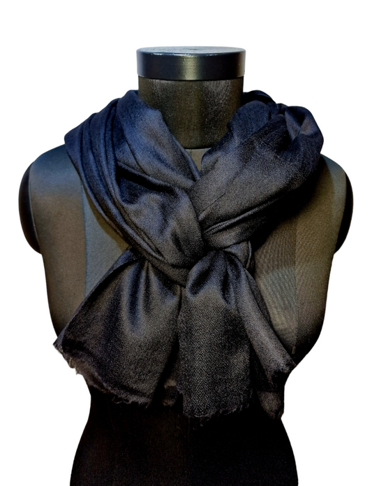 Sort cashmere skjerf (09)