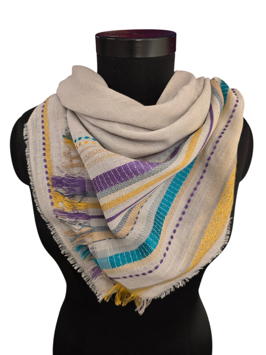 Stort sjal i 100% bomull (0160)