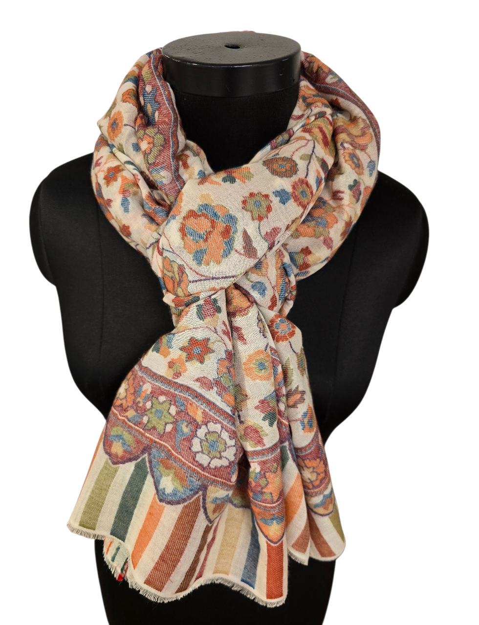 Supermykt og behagelig mønstervevet sjal i merino og cashmere (52)