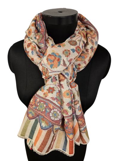 Supermykt og behagelig mønstervevet sjal i merino og cashmere (52)