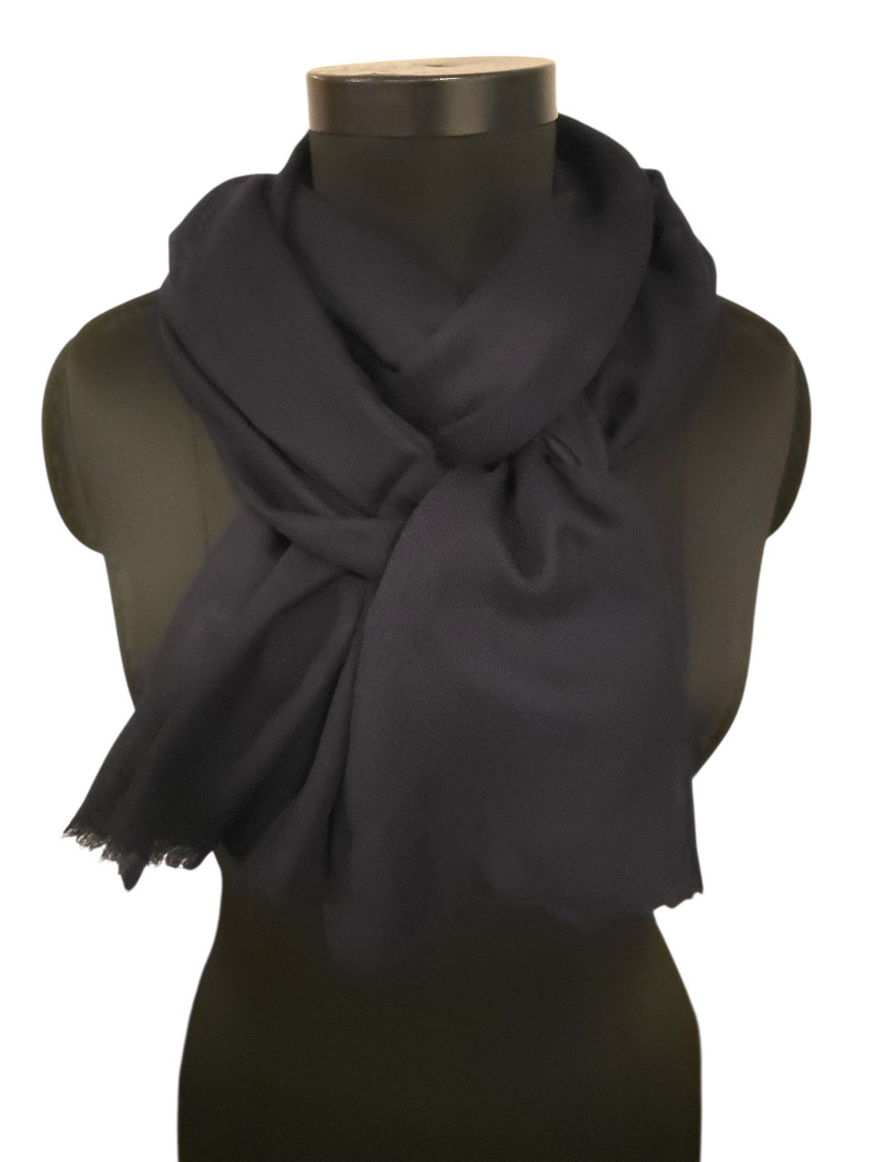 Marineblått cashmere skjerf (02)