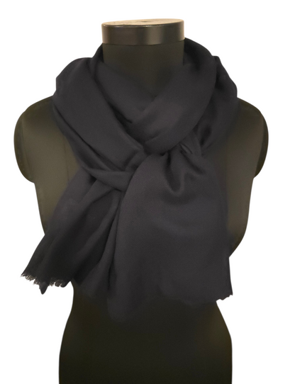 Marineblått cashmere skjerf (02)