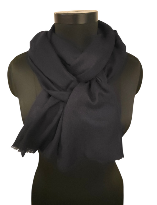 Marineblått cashmere skjerf (02)