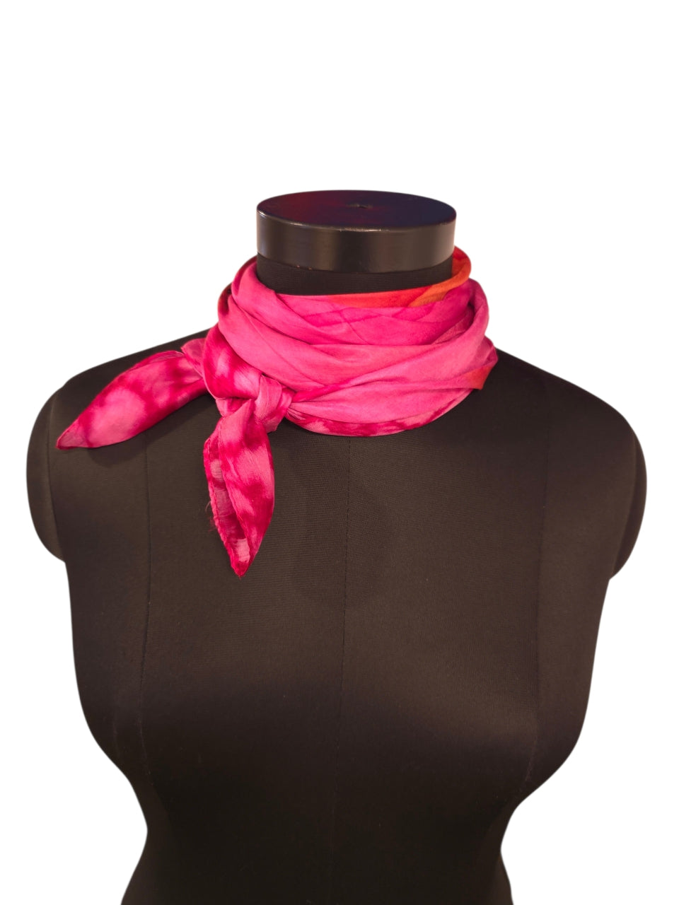 Spennende rosa silkeskjerf (10)