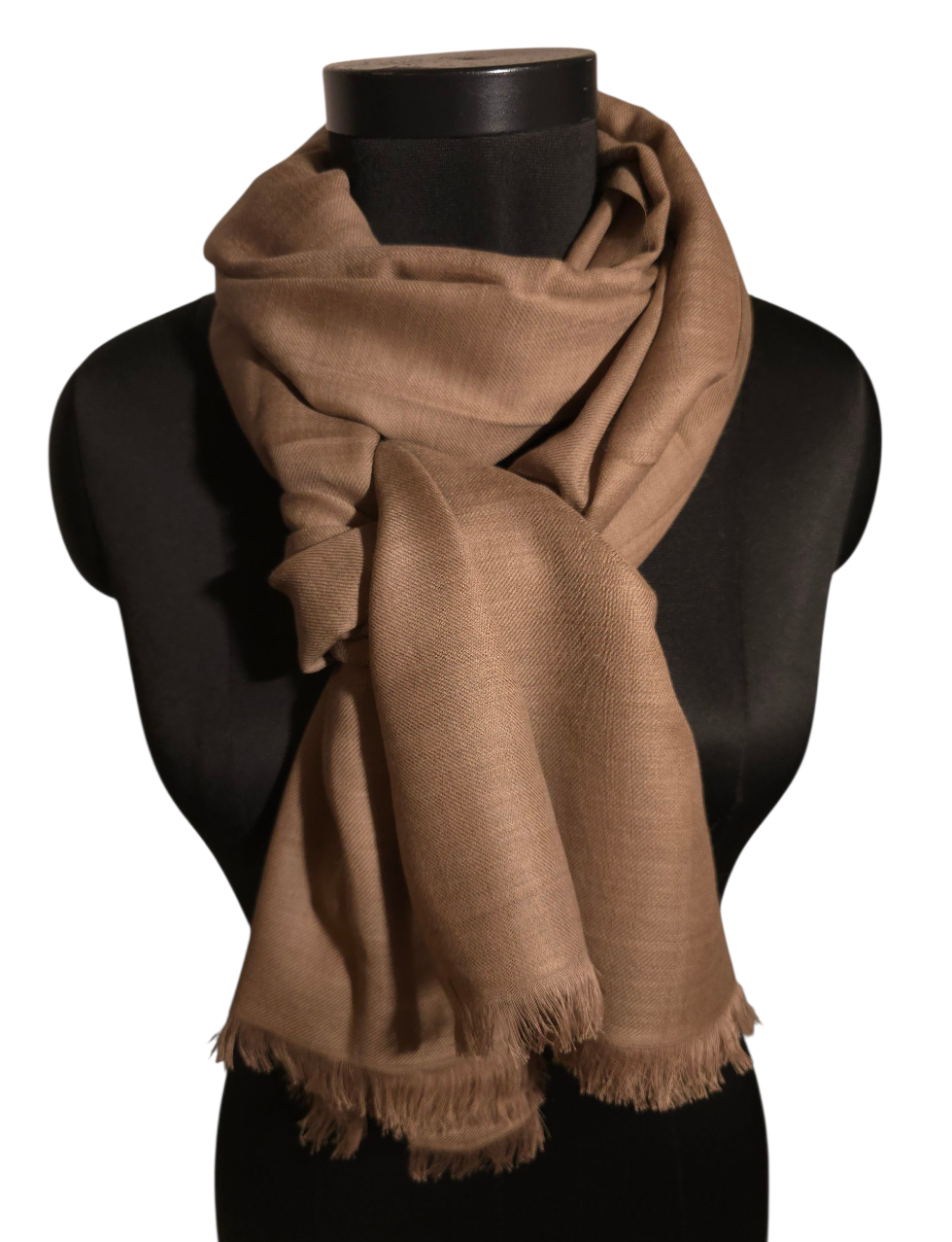 Naturfarget skjerf i merino og bomull (05)