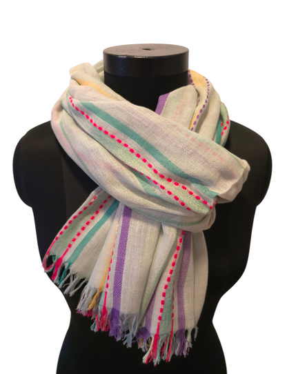 Tykt og godt sjal i ren bomull (157)