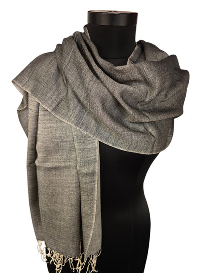 Cashmere - silkeskjerf sort og hvitt (53)