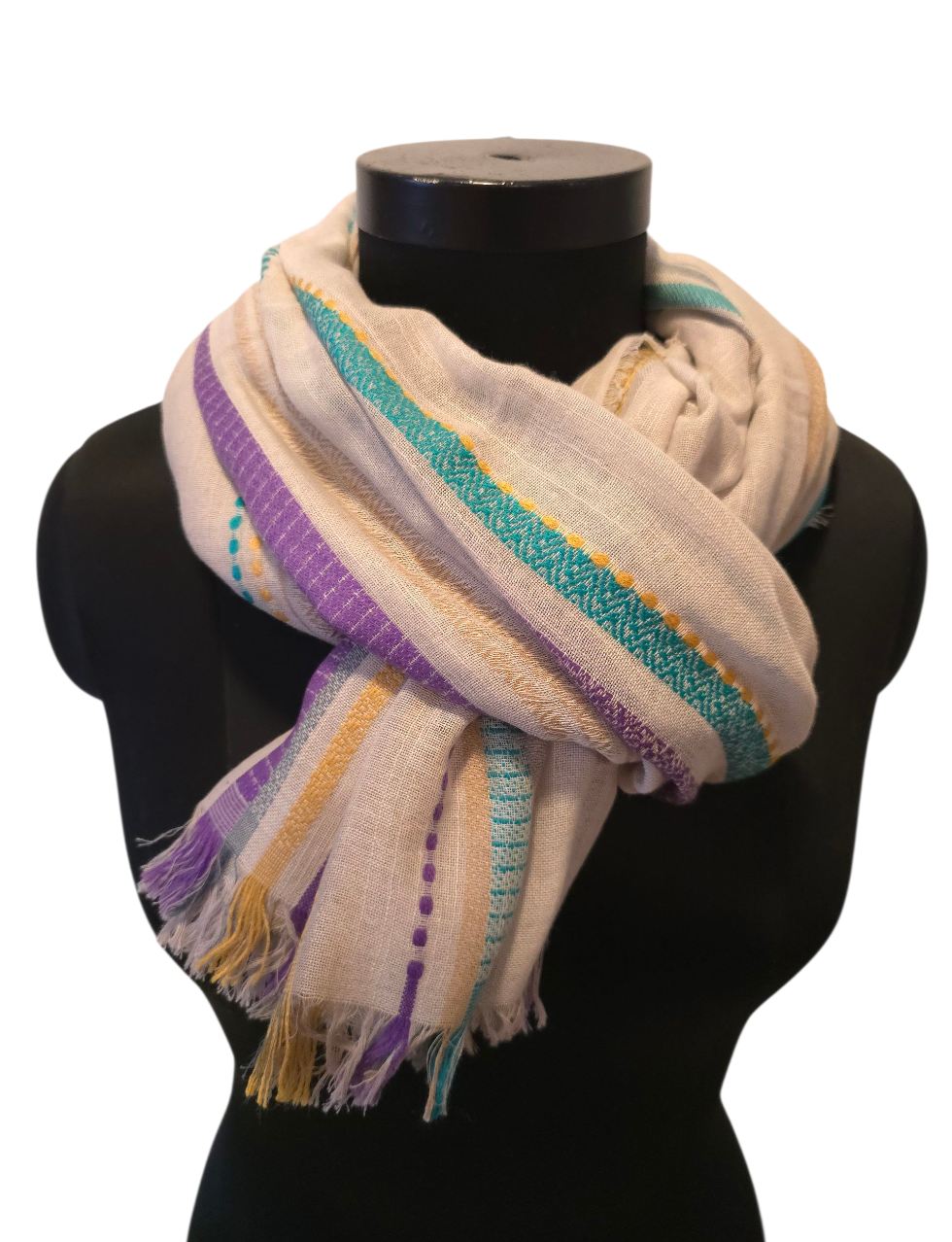 Tykt og godt sjal i 100% bomull (158)