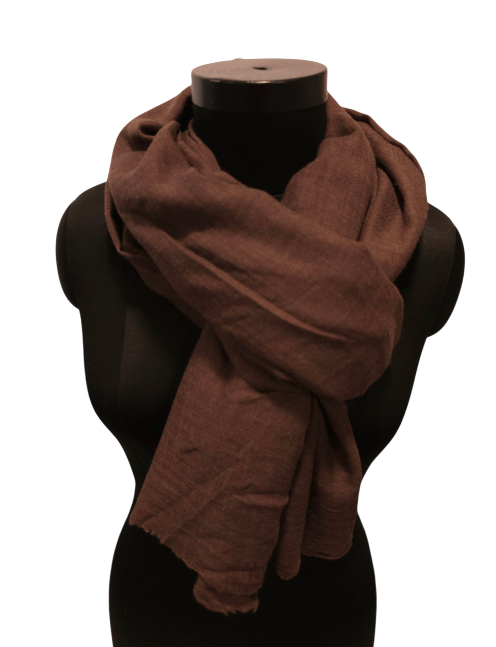 Stort og supermykt brunt kashmir sjal (18)