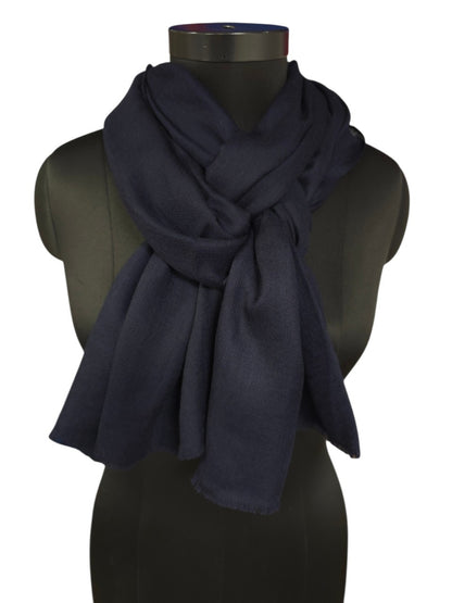 Dyp marineblått cashmere skjerf (62)