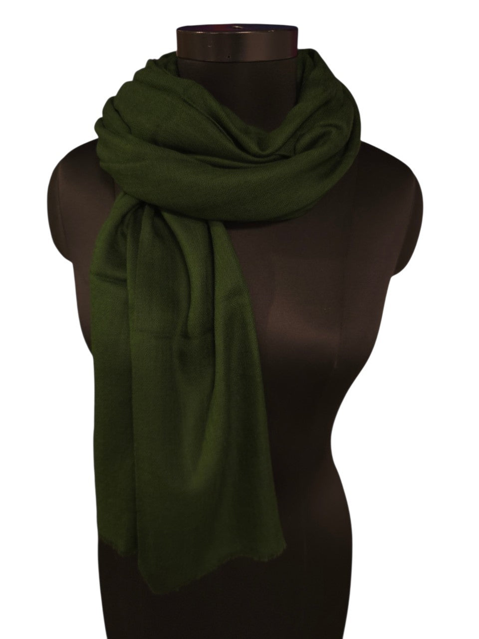 Mørkegrønt cashmere skjerf (42)