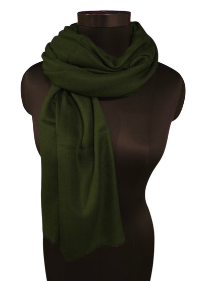 Mørkegrønt cashmere skjerf (42)