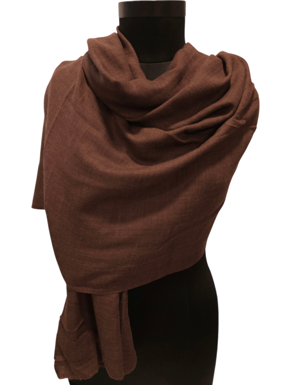 Stort og supermykt brunt kashmir sjal (18)