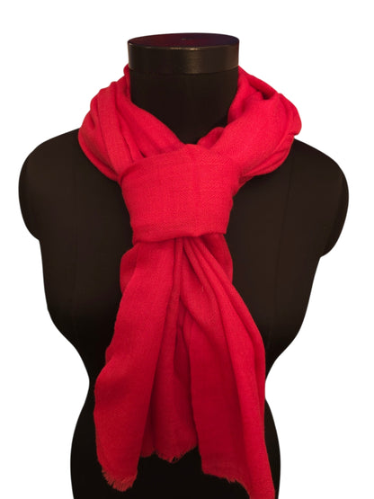 Azalea-farget cashmere skjerf 70x200 cm (02)