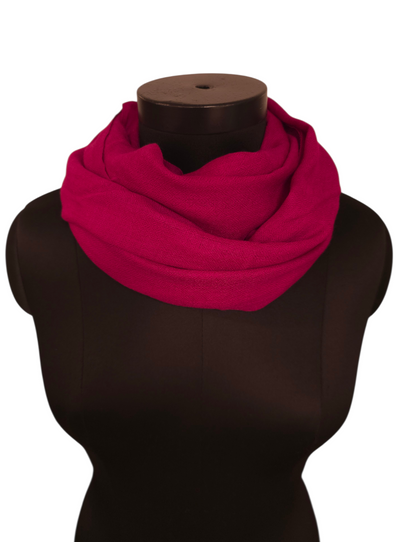Ekte rosa-fuksia farget skjerf i cashmere ull (60)