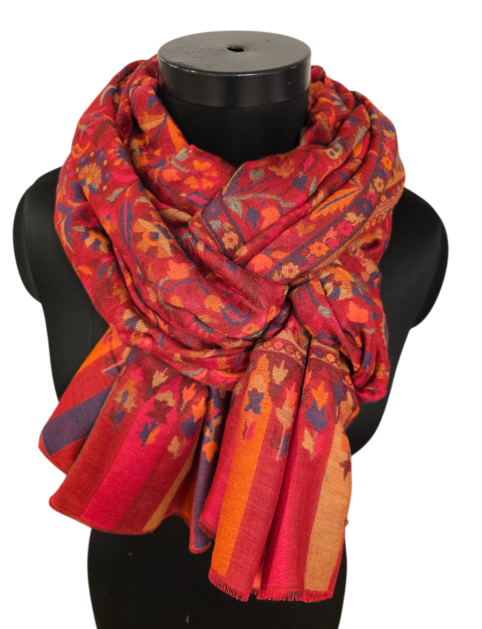 Mykt og godt mønstret sjal i cashmere og merino (54)