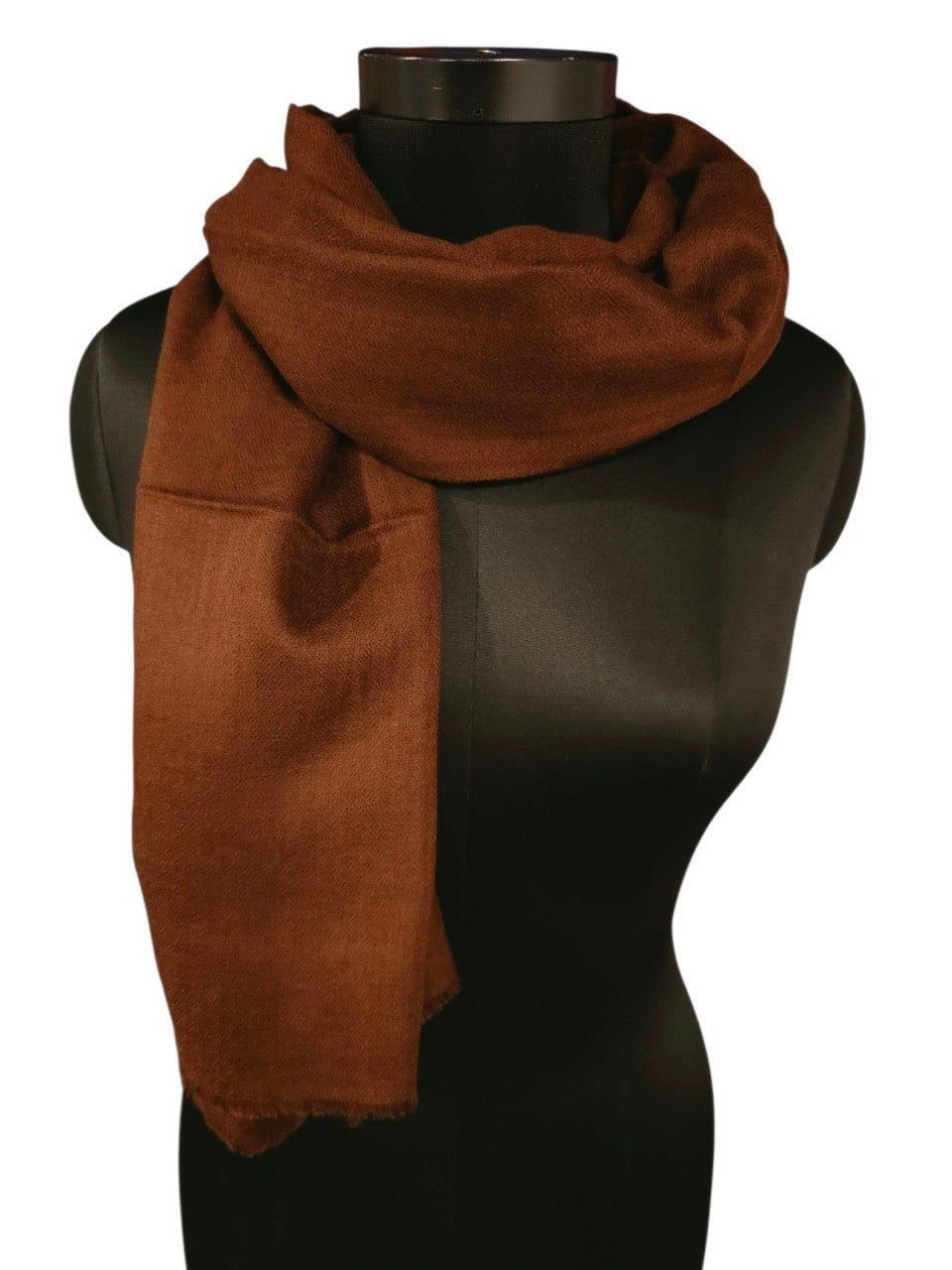 Mørkebrunt cashmere skjerf (13)