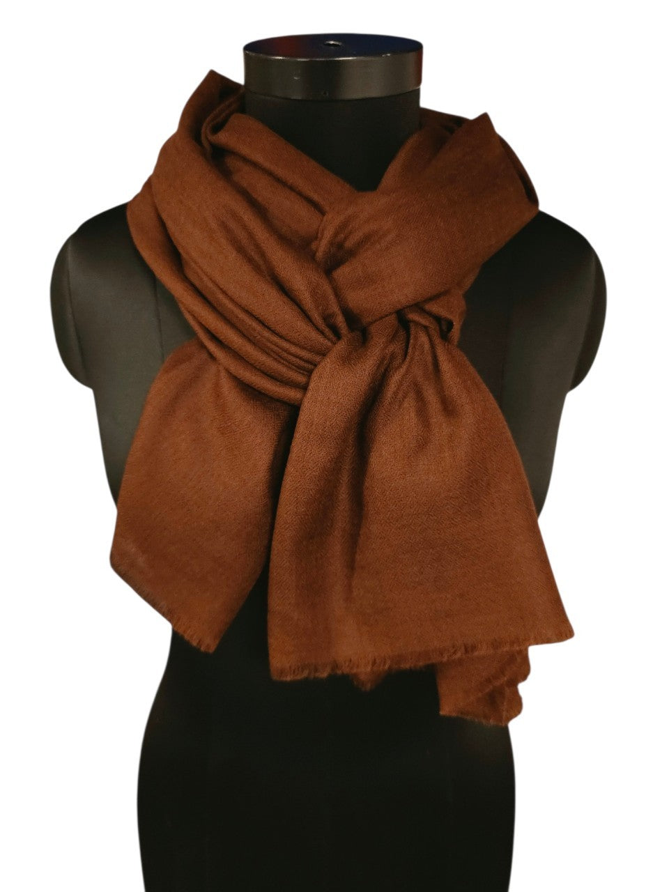 Mørkebrunt cashmere skjerf (13)