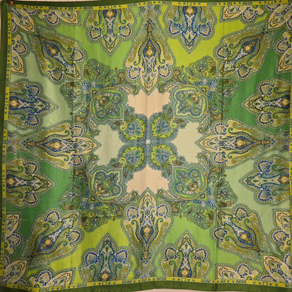 Smaragd harmonisk silkeskjerf på 100x100 cm (30)