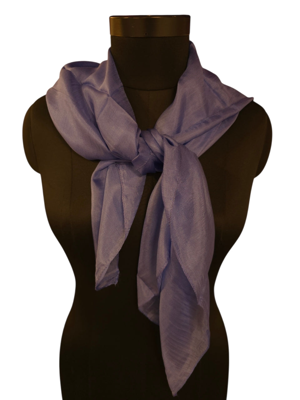 Syrinlilla silkeskjerf (90x90cm) i 100% silke (43)