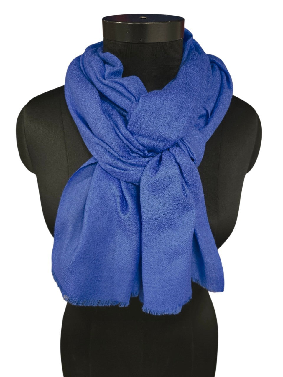 Vakkert blått cashmere skjerf (47)