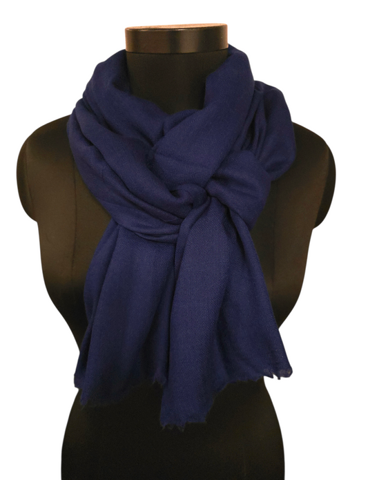 Blått cashmere skjerf (52)