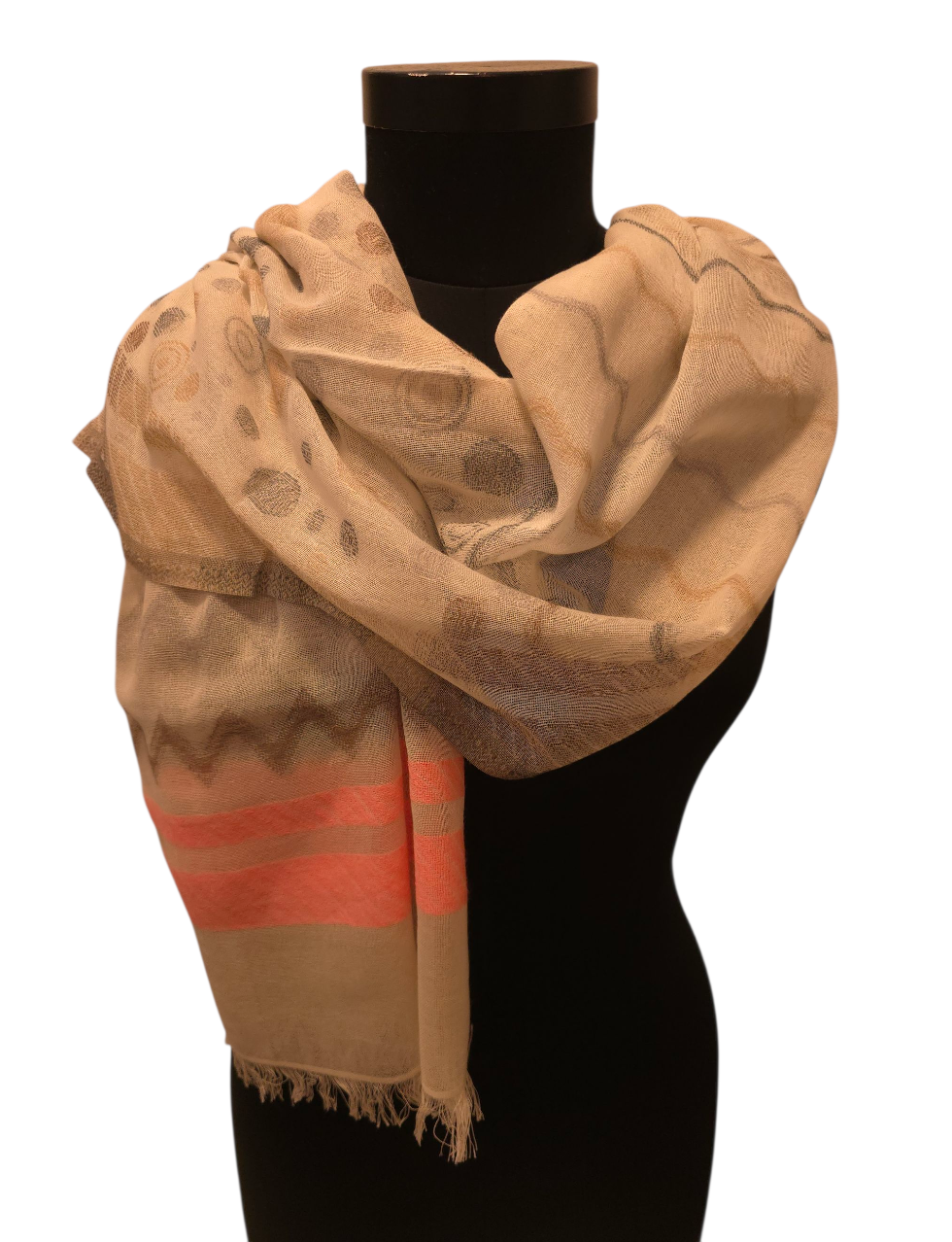 Friskt og lykkelig bomullsskjerf (071)