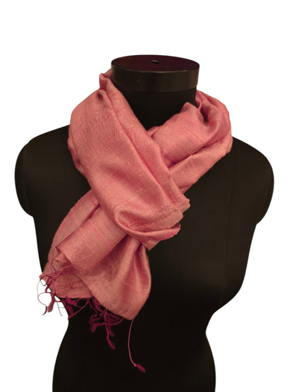 Babyrosa silkeskjerf i 100% silke (95)