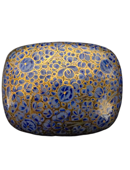 Lyseblått blomstrete smykkeskrin (5)