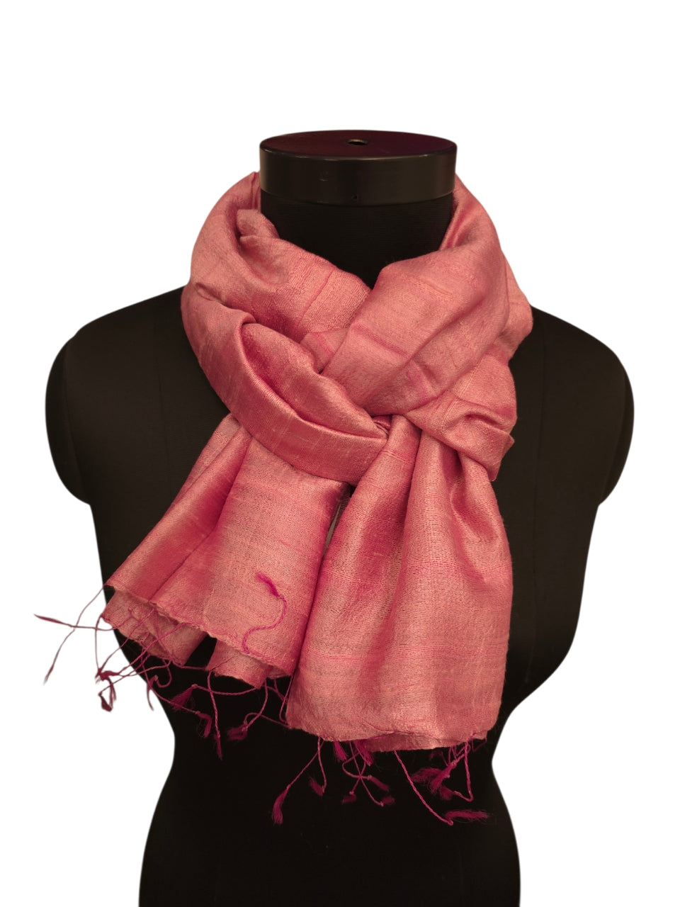 Babyrosa silkeskjerf i 100% silke (95)