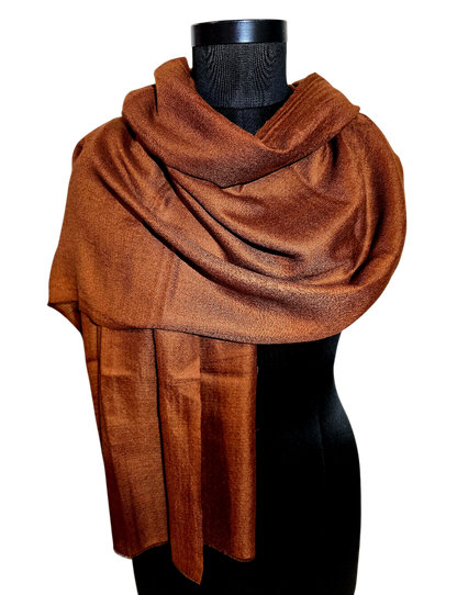 Brunt Pashmina skjerf (7)