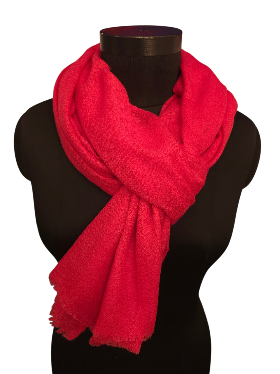 Azalea-farget cashmere skjerf 70x200 cm (02)