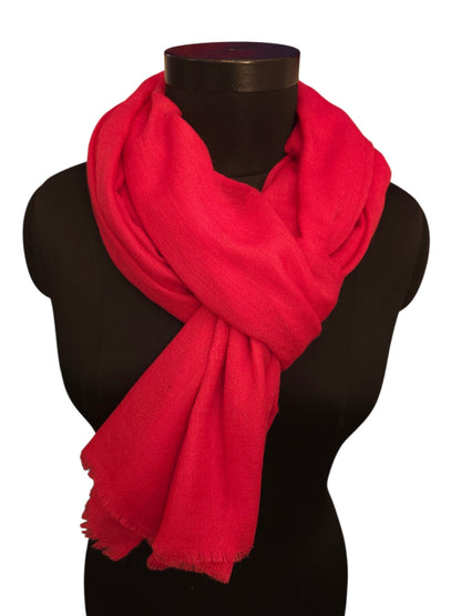 Azalea-farget cashmere skjerf 70x200 cm (02)
