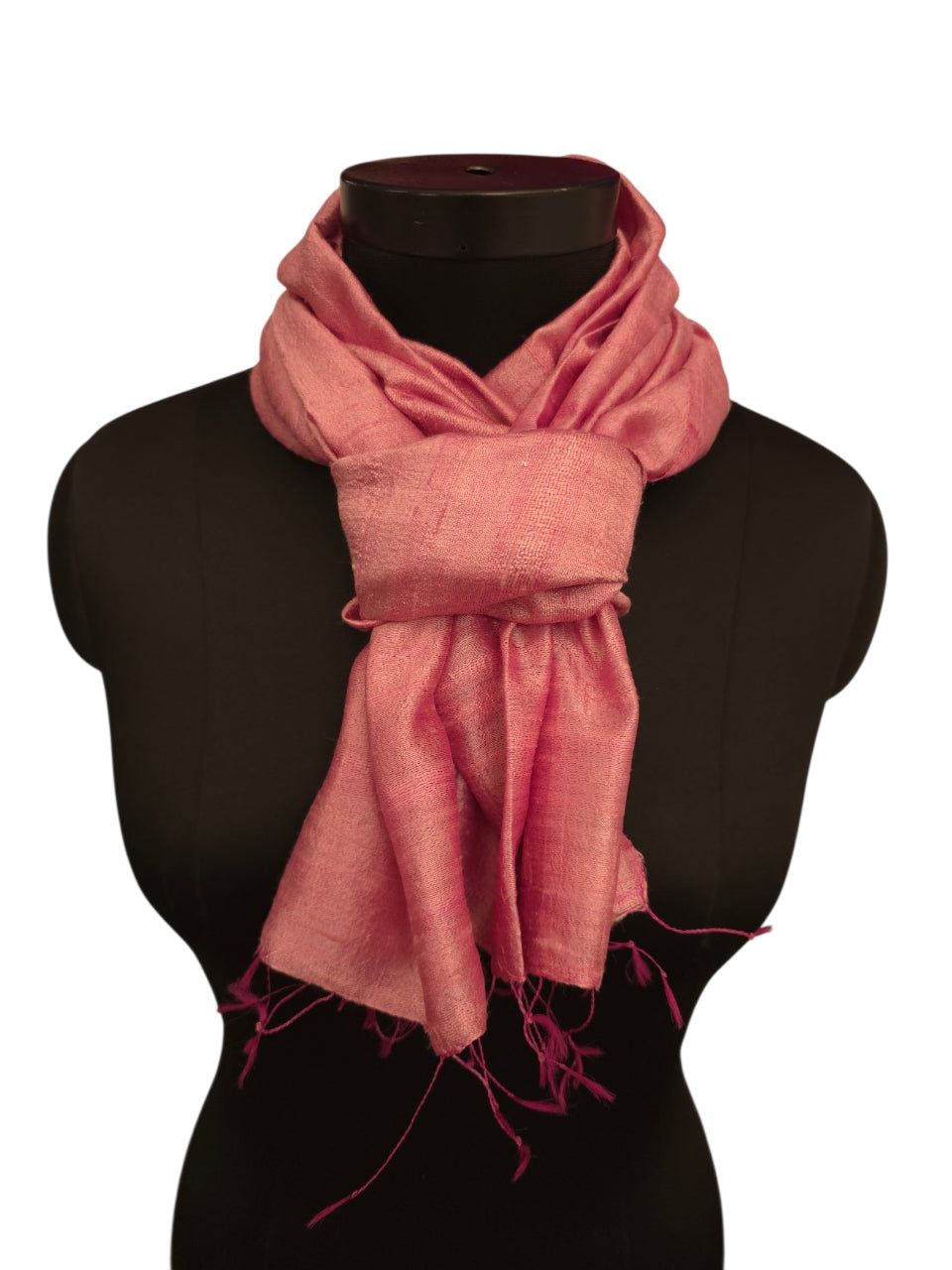 Babyrosa silkeskjerf i 100% silke (95)