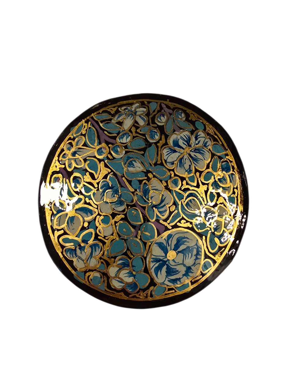 Lite og rundt smykkeskrin med håndmalte blomster (40)