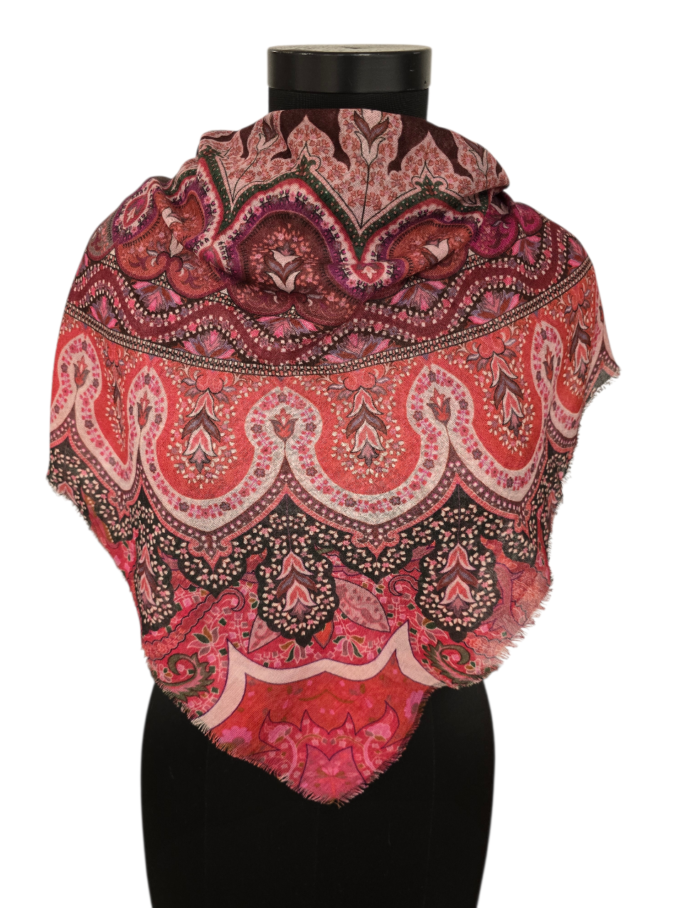 Stort, lett og behagelig firkantet sjal i merino og silke (16)