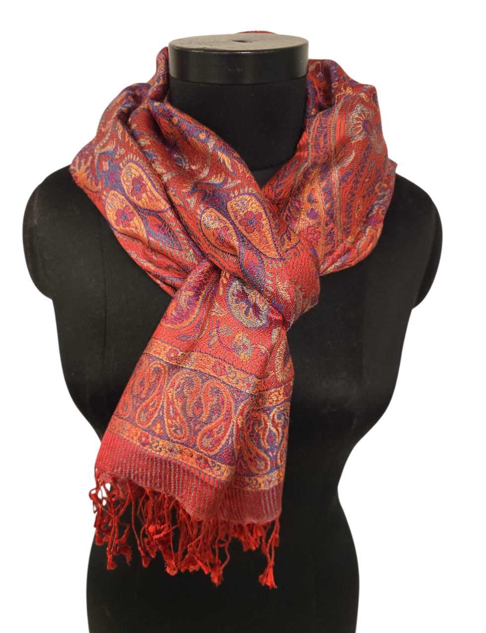 Et behagelig silkesjal i gode farger og mønster (37)