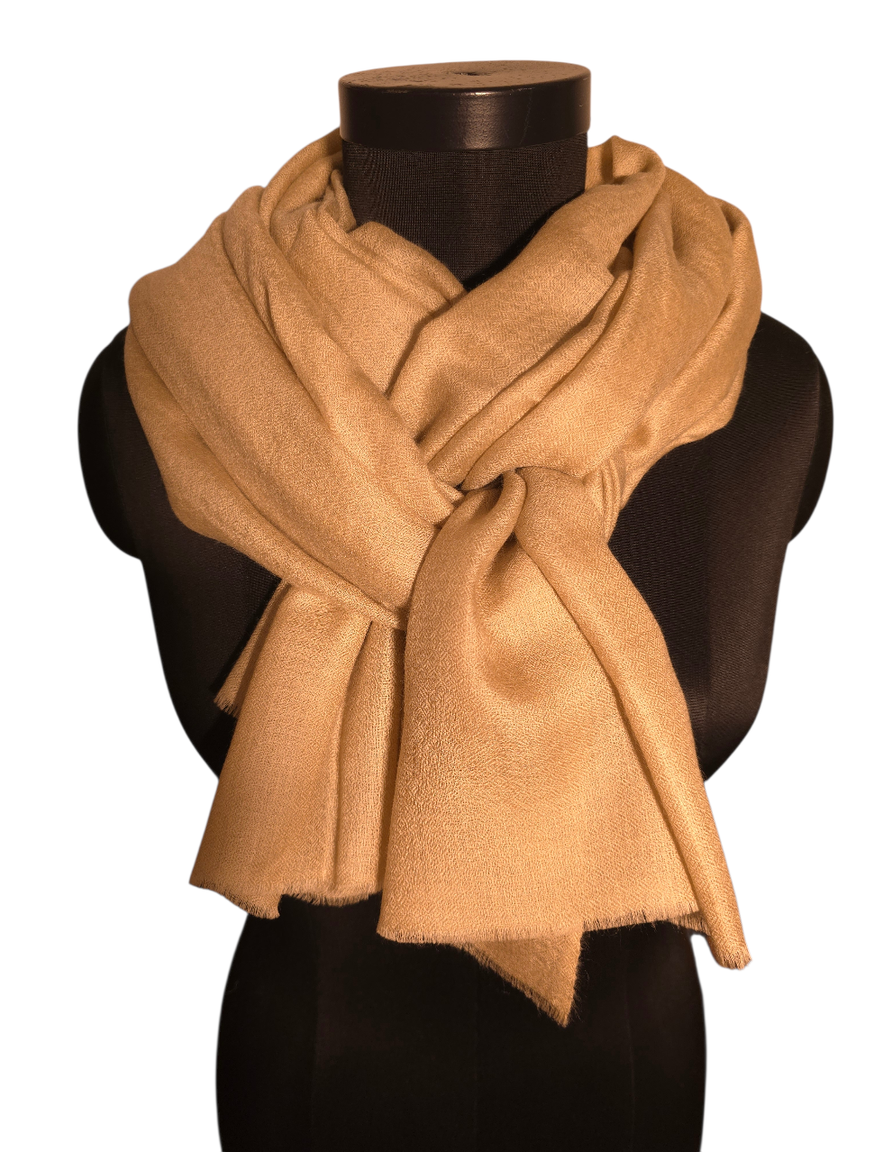 Naturfarget håndvevet pashmina sjal (11)