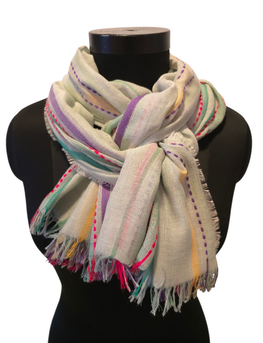 Tykt og godt sjal i ren bomull (157)