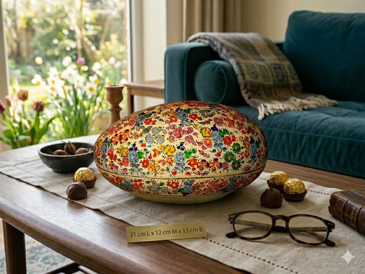 Stort blomstret påskeegg med lokk (5)