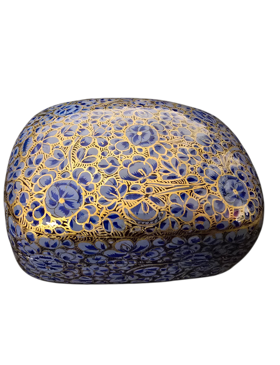 Lyseblått blomstrete smykkeskrin (5)