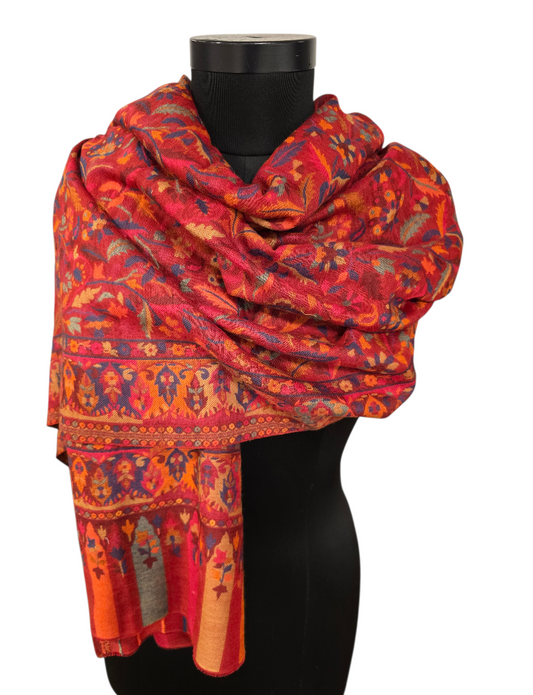 Mykt og godt mønstret sjal i cashmere og merino (54)