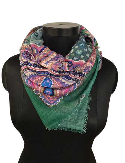 Sprekt firkantet sjal i merino og silke (14)