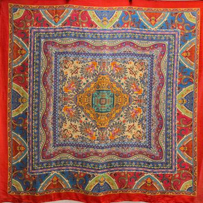 Vakkert firkantet silkeskjerf (21)