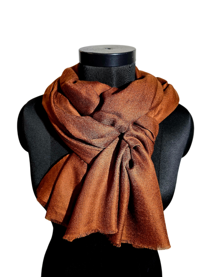 Brunt Pashmina skjerf (7)