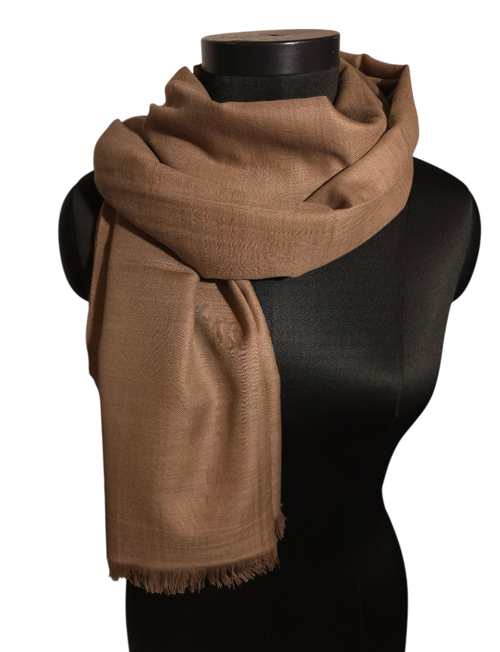 Naturfarget skjerf i merino og bomull (05)