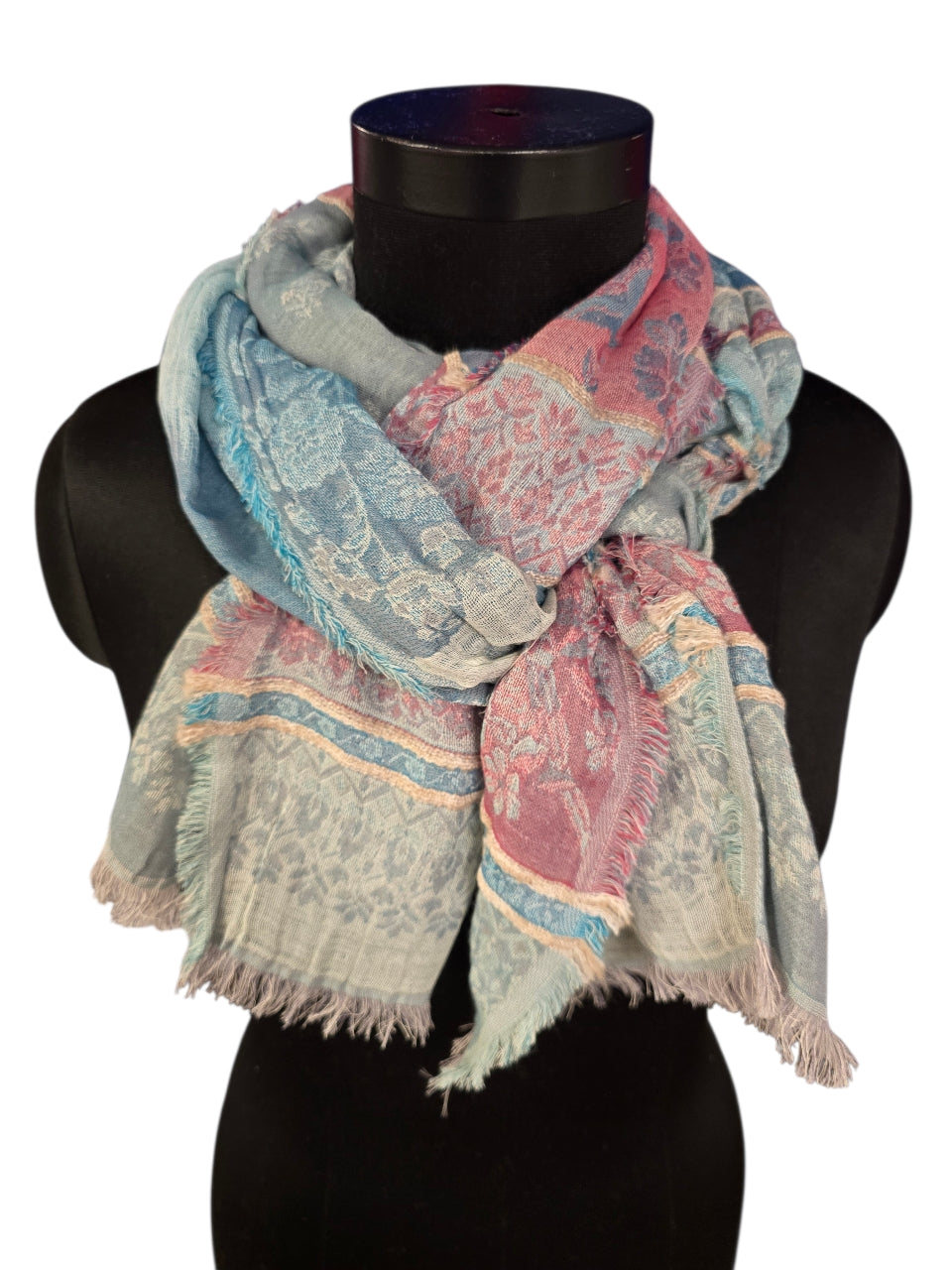 Friskt skjerf i bomull og silke (13)