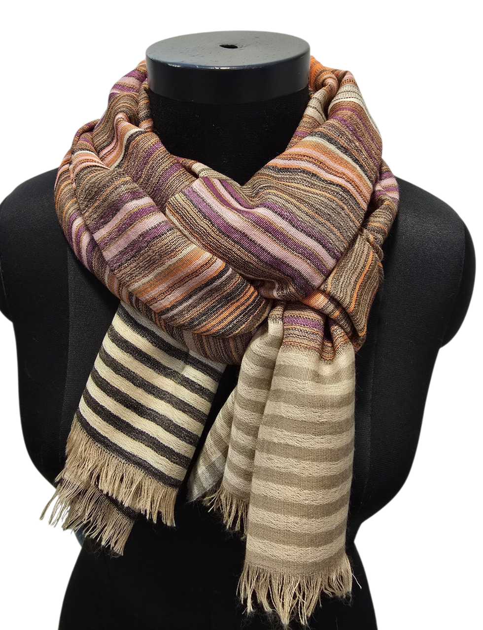 Stripete ullskjerf(81)