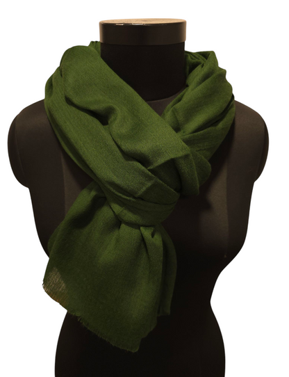 Mørkegrønt cashmere skjerf (42)